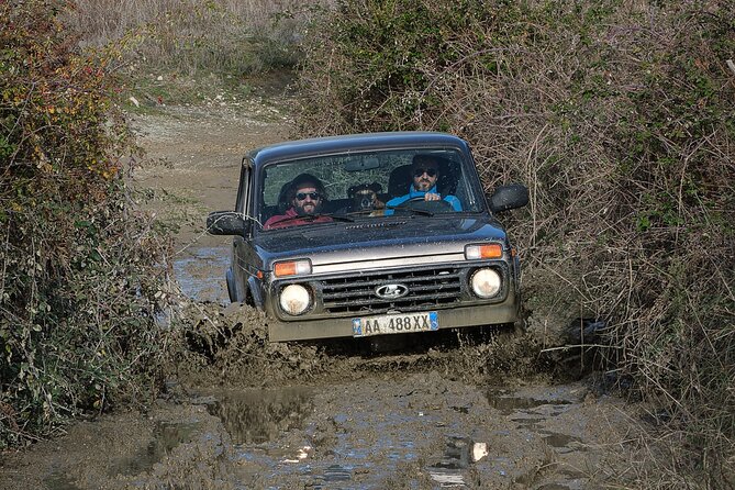 Drive a 4x4 Off-Road in the Tirana Valleys - Safety and storytelling: Ed, Nik, and Genti in the driver’s seat