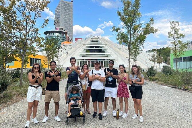 Tirana Walking Tour around the Historic Centre - The Cloud (Reja): Modern Art in the Middle of Everything