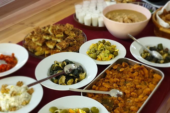 Traditional Albanian and Mediterranean Dinner - How the menu starts: Albanian breads and byrek-style pies